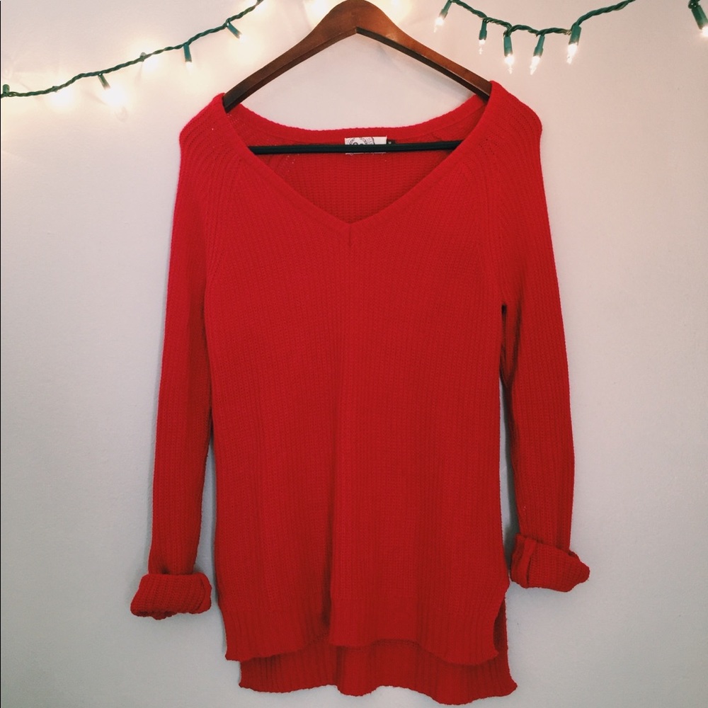 So Red Knit Sweater SOFT